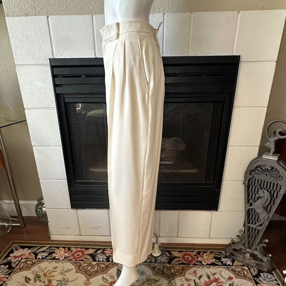 nwt VTG 100% SILK Slacks ivory dress pants size 12 Linda Allard Ellen Tracy - Picture 12 of 16